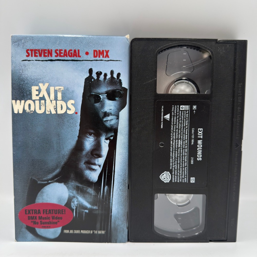 Exit Wounds VHS 2001 Steven Seagal DMX Action Movie Warner Home Video 21069